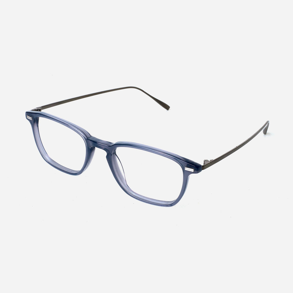 Sydney (Grey) oversized square eyeglasses with bold acetate frame